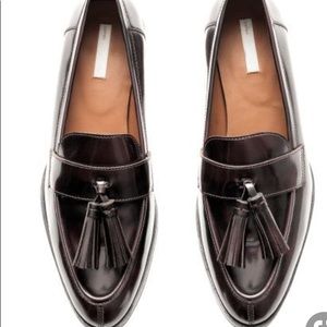 H&M leather loafers with tassels
